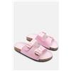 Luigi Sandali Flatform con Doppia Fibbia - Rosa