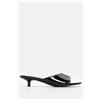 Luigi Mule eleganti con fascia larga - Nero lucido