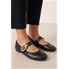 Luigi Ballerine con cinturino e dettagli metallici - Nero
