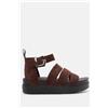 Luigi Sandali Flatform con Cinturini e Barretta - Marrone Scuro