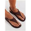 Luigi Sandali flat infradito con fibbia - Marrone scuro