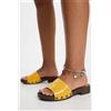 Luigi Clogs con fascia larga e borchie - Giallo