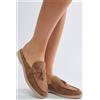 Luigi Mules Loafers con Decorazione - Cammello