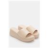 Luigi Sandali Platform con Fascia Larga - Beige