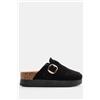 Luigi Sabot Neri Slip-On con Cinturino Decorativo