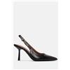 Luigi Décolleté Slingback a Punta - Nero