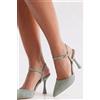 Luigi Décolleté Slingback a Punta - Verde Oliva