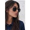 Luigi Occhiali da Sole Aviator Retro LUX in Metallo - Nero