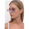 Luigi Occhiali da Sole Rimless Style - Viola