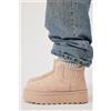 Luigi Stivaletti Chelsea Platform con Fodera in Pelliccia - Beige