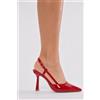 Luigi Décolleté Slingback a Punta - Rosso Lucido