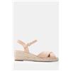 Luigi Espadrillas Platform con Lacci Incrociati - Beige