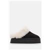 Luigi Clogs Sabot Foderati in Pelliccia - Nero