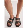 Luigi Sandali Flatform con Fibbia Decorativa - Cachi