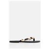 Luigi Sandali flat infradito decorati - Nero