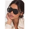 Luigi Occhiali da sole Modern Luxury Aviator - Nero