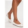 Luigi Ballerine con Fiocco Decorativo - Bianco - 38