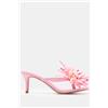 Luigi Mules Thong con Fiore Decorativo - Rosa
