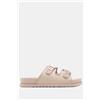 Luigi Sandali Flatform bicolore - Beige-Scuro