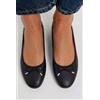Luigi Ballerine con Fiocco Decorativo - Nero