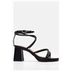 Luigi Sandali glamour con cinturini multipli e plateau - Nero - 38