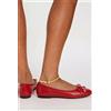 Luigi Ballerine con Fiocco Decorativo - Rosso - 38