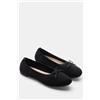 Luigi Ballerine con Fiocco Decorativo - Nero