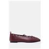 Luigi Ballerine Lace Up - Bordeaux