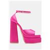 Luigi Sandali con Doppio Plateau e Cinturino - Fucsia - 37