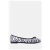 Luigi Ballerine con fiocco decorativo - Zebra bianco-nero - 37