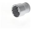 GEDORE Inserto per Chiave a Bussola, Attacco 1/2 pollici, 12.5 mm, Bocca Dodecagonale, Chiave a Bussola 25 mm, Utensile, D 19 25, Acciaio Cromato