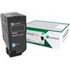 LEXMARK TONER CS/X727/CS728 RETURN CYAN (10K )