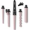 CITHOT Ferro Arricciacapelli 5 in 1 Ondulatore Modellatore con LCD 80°C - 230°C Temperatura Regolabile Multifunzione Ferro Bubble Curl