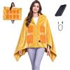 SNZ Coperta elettrica USB con batteria da 10000 mAh, 150 x 80 cm, senza fili, 3 livelli di temperatura, flanella singola, Electric Blanket Shawl, coperta termica per ufficio, pausa pranzo, viaggi