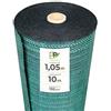Jardiprotec Tela per pacciamatura tessuta, 130 g/m², rotolo, geotessile anticattive erbe, ad alta resistenza, colore verde, per giardino, vialetti, colture (1,05 x 10 m)