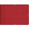 SYDE Paravento da balcone, rosso, 75 x 800 cm, poliestere Oxford | Resistente all'acqua, occhielli in alluminio, facile installazione, per terrazza e giardino