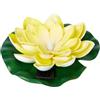 TaimeiMao Lampes Fiori di Loto solaires flottantes, Luci Galleggianti Solari Esterno, Lanterna Galleggiante con ninfee Artificiali, Fiori di Loto galleggianti, per laghetto da Giardino (Giallo)