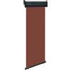 GFRMPORM Tenda da sole laterale per balcone, 65 x 250 cm, marrone, con funzione autobloccante, protezione dal vento e dal sole in poliestere antistrappo, rullo in alluminio per un facile srotolamento