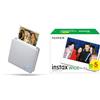 instax Fujifilm Link WIDE 2 Duo Blue, Stampante Compatta per Smartphone + Confezione da 50 Pellicole Instantanee Formato WIDE, Dimensioni Stampa 62x99 mm