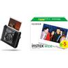 instax Fujifilm instax WIDE Evo Black, Fotocamera Ibrida a Sviluppo Istantaneo + Confezione da 50 Pellicole Instantanee Formato WIDE, Dimensioni Stampa 62x99 mm