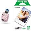 instax Fujifilm instax mini 13 Candy Pink, Macchina Fotografica Istantanea Ibrida + Confezione da 20 Pellicole Istantanee instax mini, Dimensioni Stampa 86 mm x 54 mm