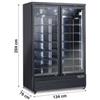 Vetrina Freezer Verticale Per Gelati e Semifreddi 1080 Litri -18°C/-22°C Nera