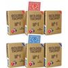MODIANO 6x Golden Trophy Mazzi Di Carte Poker 100% Plastica Rosso Blu (3+3)