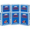 MODIANO 6x Modiano Texas Poker Carte Jumbo Indice Blu Chiaro In Plastica