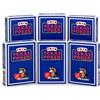 MODIANO 6x Modiano Texas Poker Blue Carte Da Gioco Jumbo In Plastica Indice