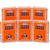 MODIANO 6x Modiano Texas Hold'em Poker Arancione Carte Da Gioco Jumbo In Plastica