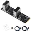 Eurowagens M2 PCIe30 A 8 Porte 6G Moltiplicatore Scheda Di Controllo BM Key NGFF Ciascuna