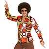 W WIDMANN Milano Party Fashion - Camicia da Uomo Anni '70 | Stile Groovy, camicia in stile disco, design retrò accattivante, costume per Carnevale e feste a tema