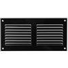 ABOUT VENT 200x100mm Griglia di Ventilazione in Acciaio Nero con Zanzariera - Griglie di Aerazione in Metallo