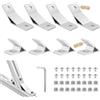 SUPAWAY 8x Squadra Angolare Inclinata 4040 Profilo Alluminio 45°+135° | Argento, Lega alluminio 6mm, dadi T-slot, per CNC, stampanti 3D e strutture industriali, kit completo con chiave a brugola